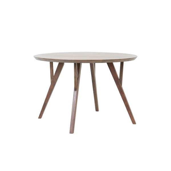 Smeđi okrugli blagovaonski stol s pločom stola od bagrema ø 140 cm Quenza – Light & Living