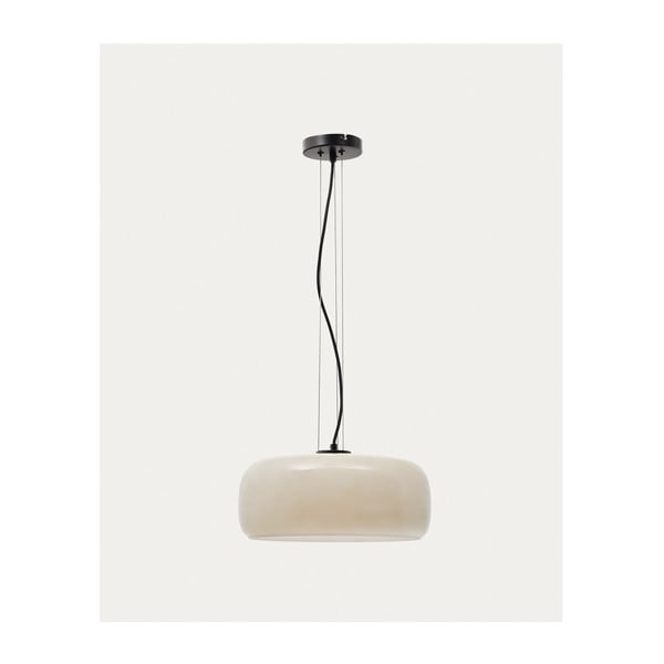 LED viseća svjetiljka sivo-bež sa staklenim sjenilom ø 38 cm Reig – Kave Home-image-3