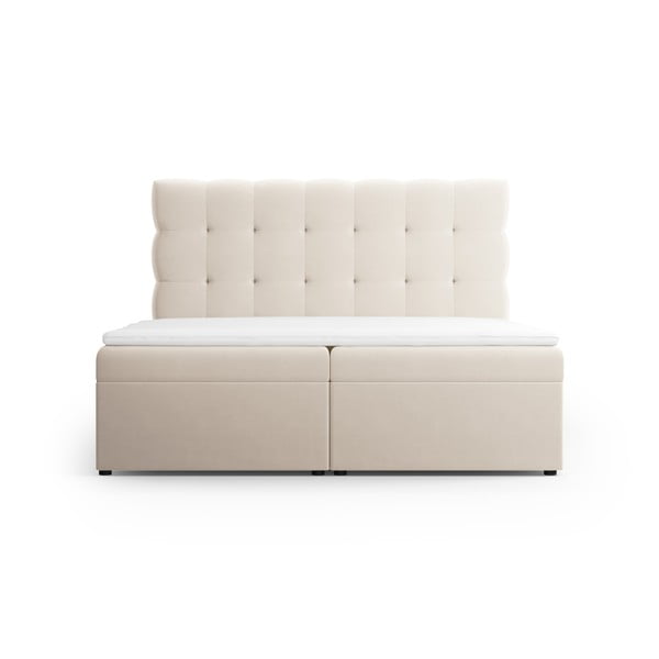 Bež boxspring krevet s prostorom za pohranu 180x200 cm Bali – Cosmopolitan Design-image-2