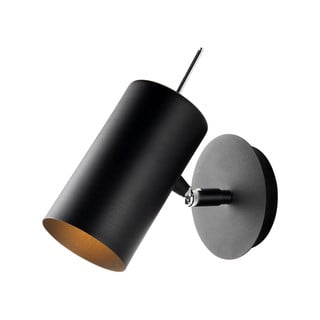 Crna zidna svjetiljka Squid Lighting Geo, visina 23 cm