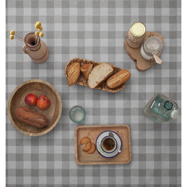 Stolnjak Really Nice Things Lino Grey Vichy, 140 x 200 cm-image-2