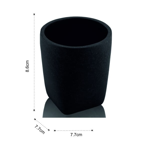 Siva čašica za četkice za zube od poliresina Sandy - Tomasucci-image-2