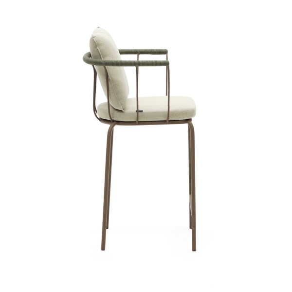 Svijetlo zelena vrtna barska stolica Salguer - Kave Home-image-2