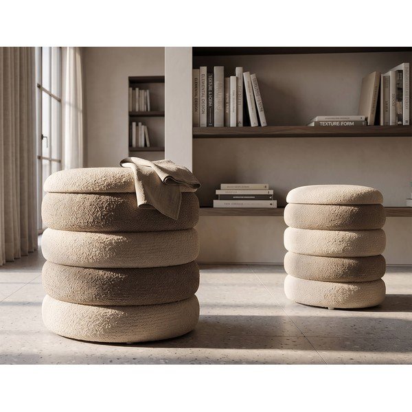 Krem taburei 2 kom Nordic Style – Mauro Ferretti-image-1