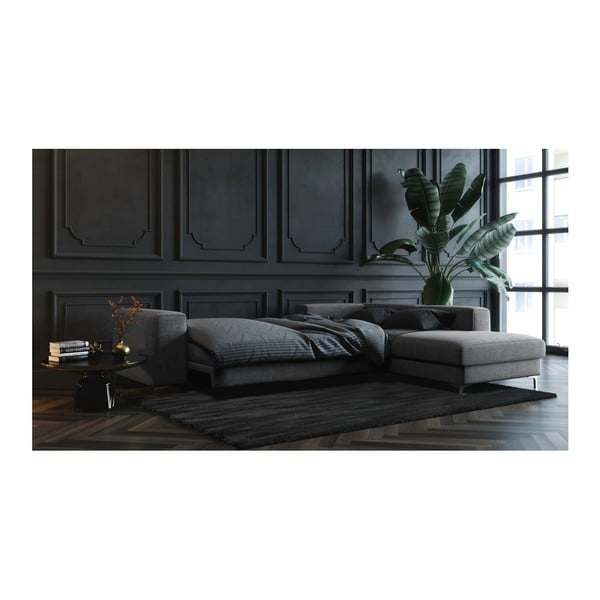 Kutna garnitura na razvlačenje Tamnosivi Devichy Rothe, desni kut-image-3