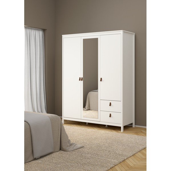 Bijeli ormar s ogledalom 150x199x58 cm Madrid – Tvilum-image-1