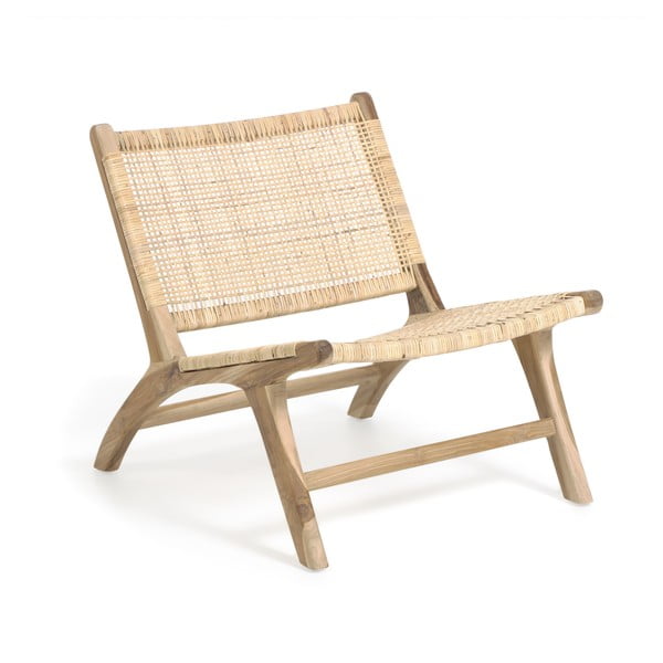 Pletena fotelja u prirodnoj boji Beida – Kave Home