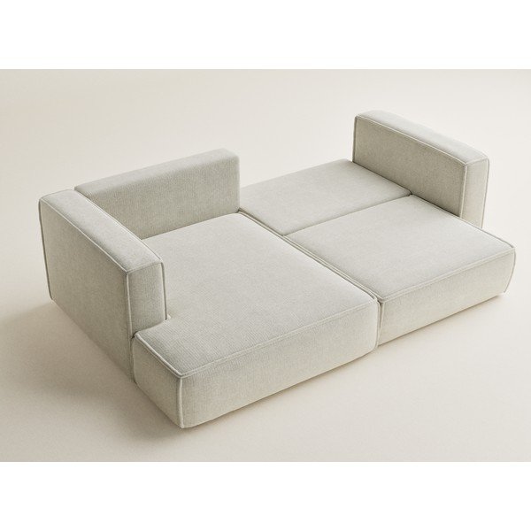 Krem sklopiva/s prostorom za odlaganje kutna garnitura od šenila (s lijevim kutom/s ležaljkom) Velto – Maison de Rêve-image-3