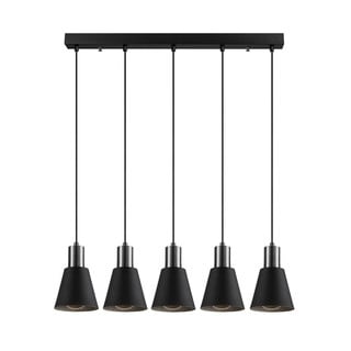 Crna viseća svjetiljka za 5 žarulja Opviq lights Kem