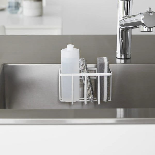 Bijeli metalni držač za deterdžente s postavljanjem bez bušenja Film Hook – YAMAZAKI-image-1