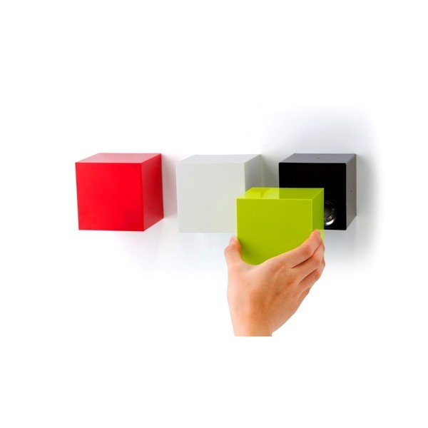Bijela zidna kutija (zatvorena) s prozirnim poklopcem Qualy Pixel Cube-image-3