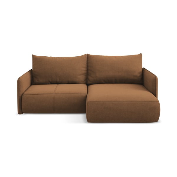 Narančasta sklopiva/s prostorom za odlaganje kutna garnitura (s desnim kutom) Nanea – Makamii