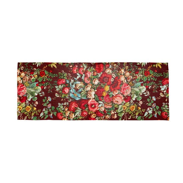 Crveni tepih s primjesama pamuka Velvet Atelier Still Life, 55 x 135 cm