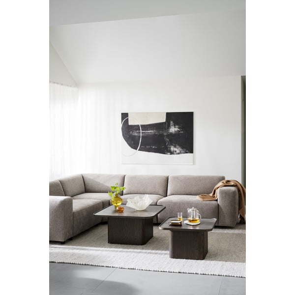 Tamno smeđi stolić za kavu u dekoru hrasta ø 60 cm Sullivan – Rowico-image-3