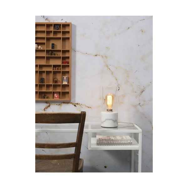 Stolna svjetiljka od bijelog mramora Citylights Athens, visina 25 cm-image-1