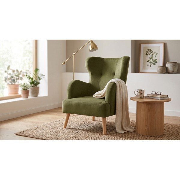 Zelena wing fotelja Noemye – Bonami Selection-image-1