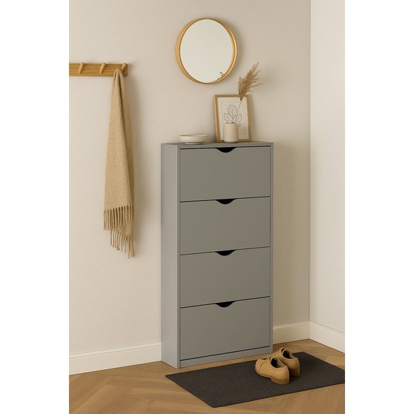 Sivi preklopni ormarić za cipele 60x157x24 cm Stelo – Bonami Essentials-image-1