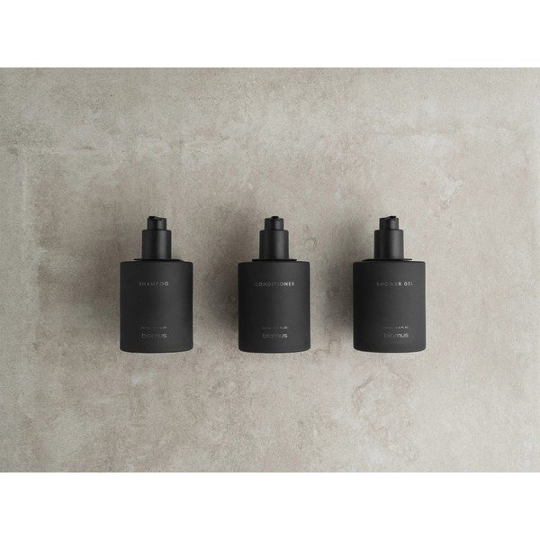 Crni stakleni zidni dozatori za sapun u setu 3 kom 350 ml Kirei – Blomus-image-2