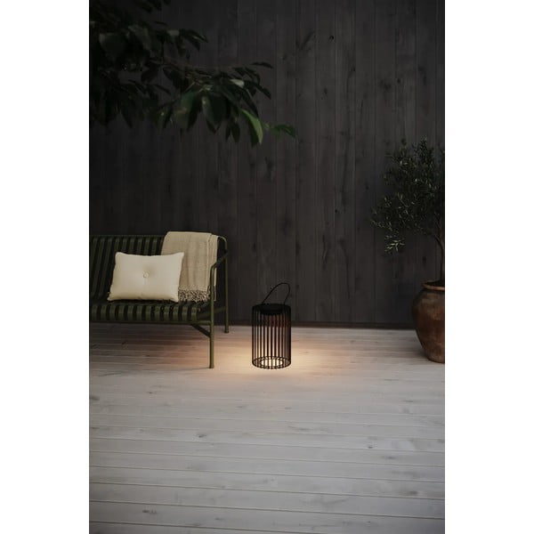 Crna LED lanterna sa solarnim panel/s USB za eksterijer (visina 54 cm) Cavia – Markslöjd-image-1