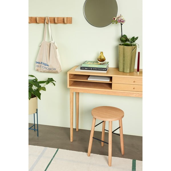 Zidna vješalica od punog hrasta u prirodnoj boji Nomad – Hübsch-image-1