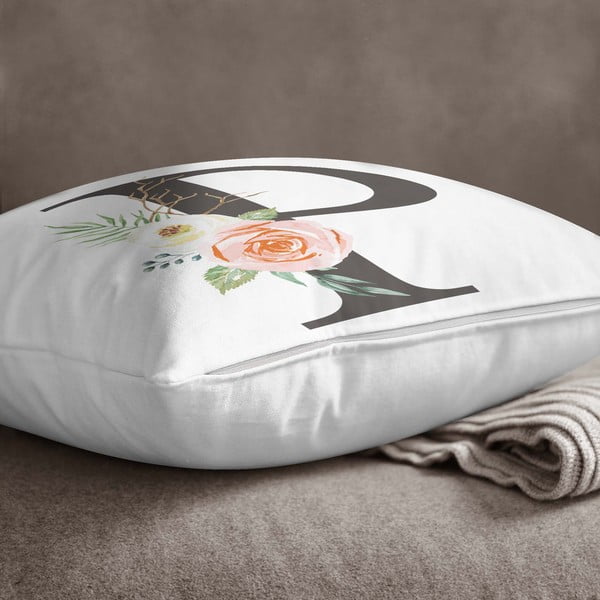 Jastučnica Minimalist Cushion Covers Floral Alphabet P, 45 x 45 cm