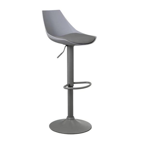 Sive barske stolice u setu podesive visine 2 kom od umjetne kože (visine sjedala 56,5 cm) – Casa Selección