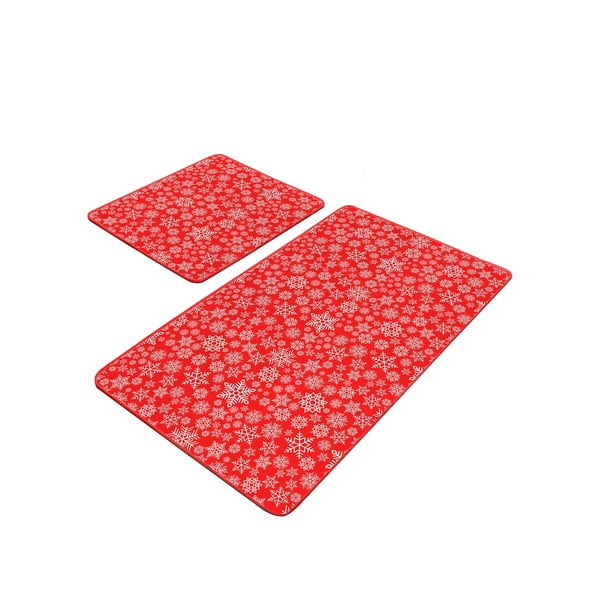 Crvene kupaonske prostirke u setu 2 kom 60x100 cm – Mila Home