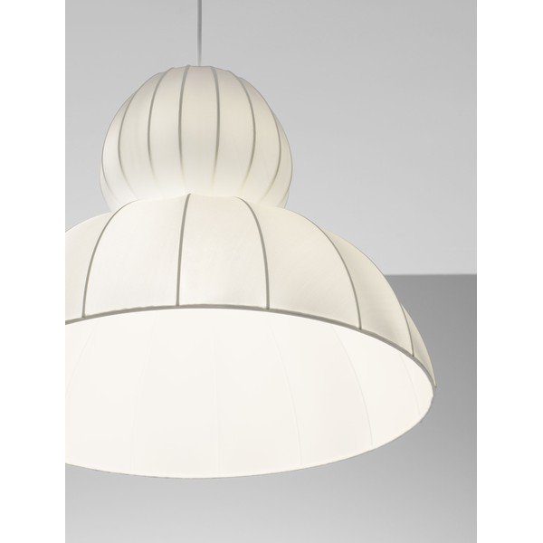 Mat bijela tekstilna viseća svjetiljka ø 50 cm Delina – Nova Luce-image-2