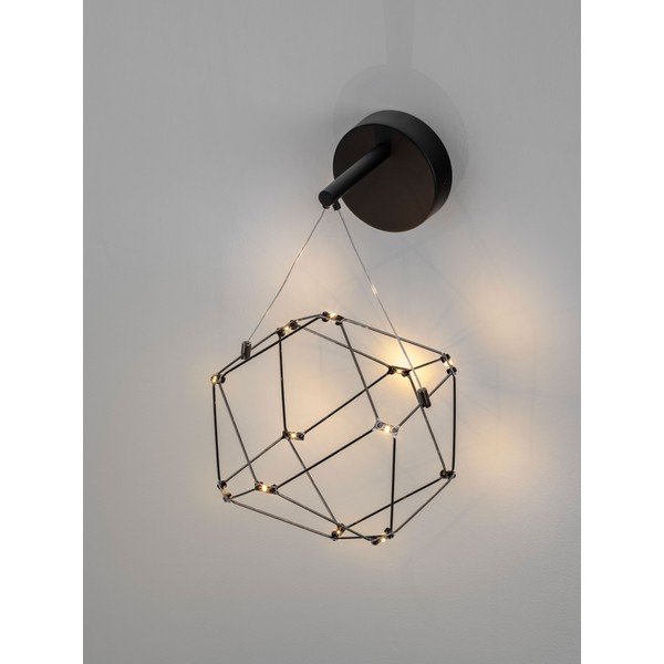 Crna LED zidna lampa aluminijska Nebula – Nova Luce-image-1