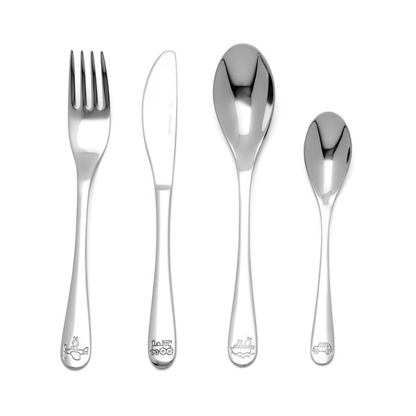 Dječji pribor za jelo 4 kom od nehrđajućeg čelika u srebrnoj boji Miffy – Zilverstad-image-2
