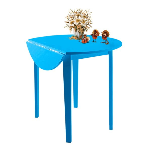 Plavi sklopivi blagovaonski stol Støraa Trento Quer, ⌀ 92 cm