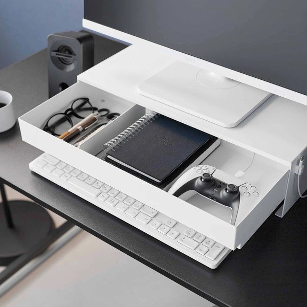 Bijelo metalno postolje za monitor Tower – YAMAZAKI-image-4