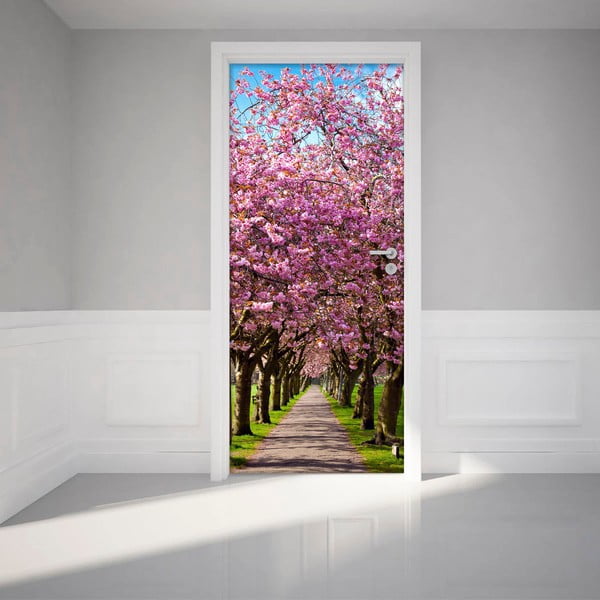 Ljepljiva naljepnica za vrata Ambiance Blossom Plum Tree