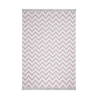 Bijelo-ružičasti pamučni tepih Oyo home Duo, 80 x 150 cm