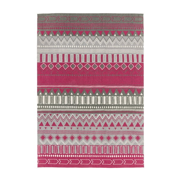 Tamnoružičasti tepih Asiatic Carpets Tribal Mix, 120 x 170 cm