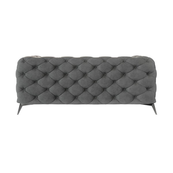 Siva baršunasti sofa 185 cm Chelsea – Ropez-image-2