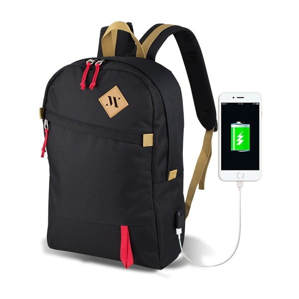 Crni ruksak s USB priključkom My Valice FREEDOM Smart Bag