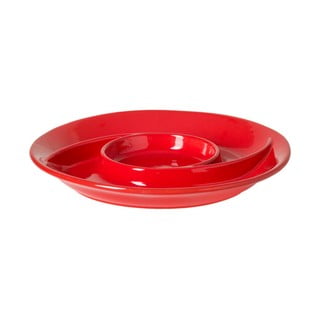 Crveni zemljani tanjur za Casafina Chip &amp; Dip dobrote, ø 32,3 cm