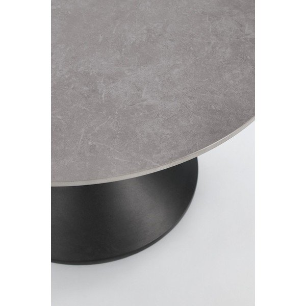 Crni okrugao stolić za kavu s pločom stola u mramornom dekoru ø 70 cm Joona – Bizzotto-image-2