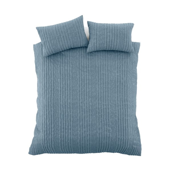 Plava posteljina za bračni krevet 200x200 cm Tamba Stripe – Pineapple Elephant-image-2