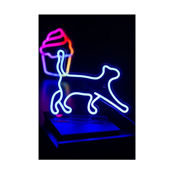 Plava LED neonska lampa 5 W Walking Cat – Leitmotiv-image-1