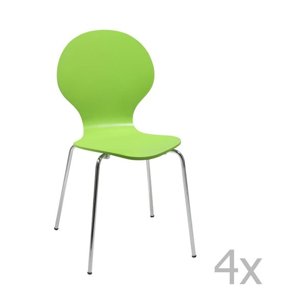 Set od 4 blagovaonske stolice zelene limete Actona Marcus Dining Chair