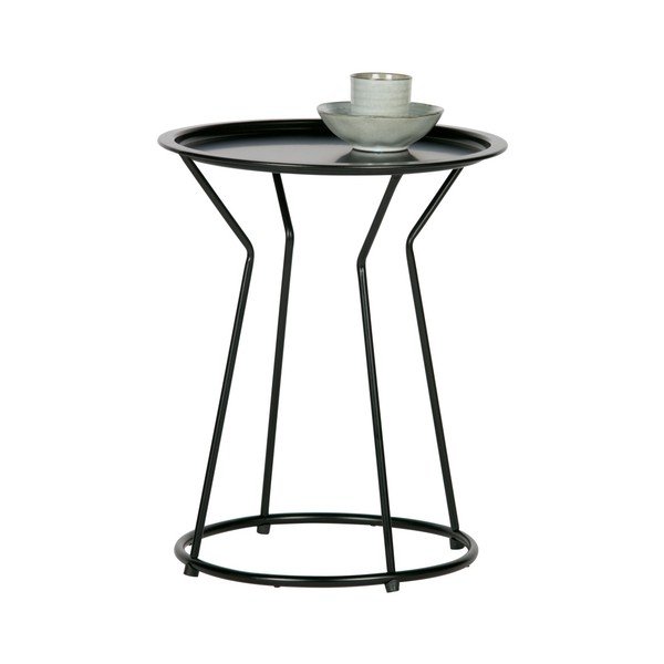 Crni metalni stolić WOOOD Yana, ⌀ 41 cm-image-2