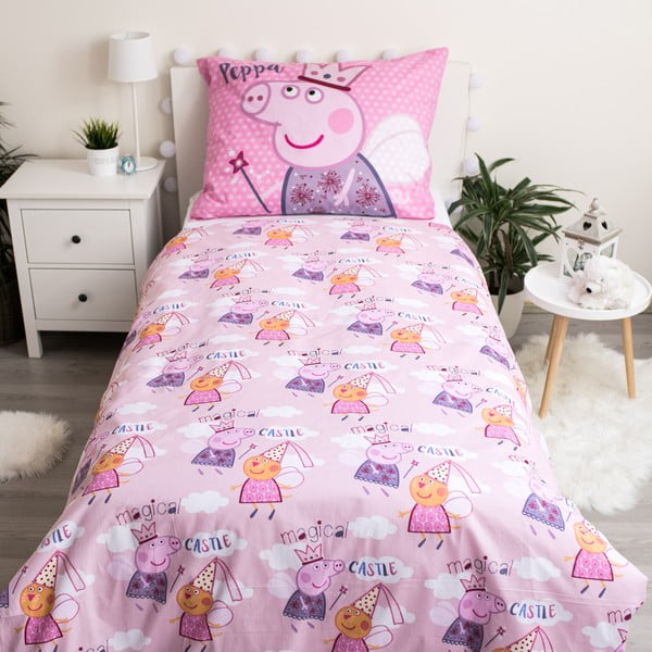 Ružičasta dječja pamučna posteljina Jerry Fabrics Peppa Pig, 140 x 200 cm-image-2