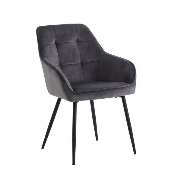 Sive podstavljene blagovaonske stolice u setu s naslonima za ruke 2 kom Nolan Square – Unique Furniture