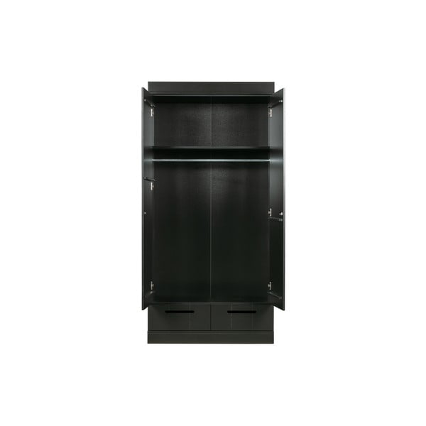 Crni ormar s konstrukcijom od borovog drveta WOOOD Connect, širine 94 cm-image-3