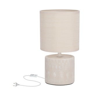 Bež stolna lampa s tekstilnim sjenilom (visina 26 cm) Dina – Candellux Lighting