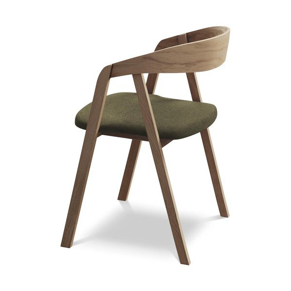 Zelena blagovaonska stolica od masivnog drveta Erika – Makamii-image-3