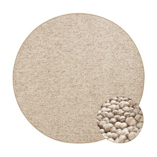 Svjetlo smeđi okrugli tepih ø 133 cm Wolly – BT Carpet