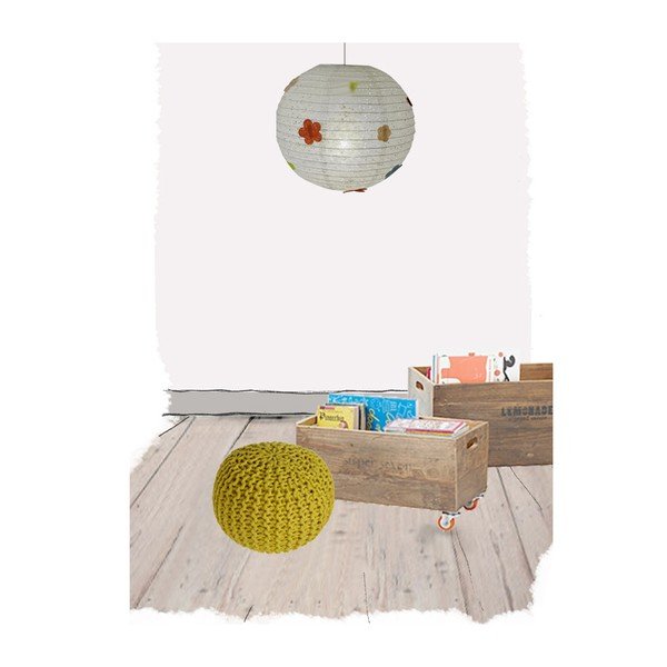 Dječji senf žuti ručno izrađen tabure Nattiot Lili-image-1